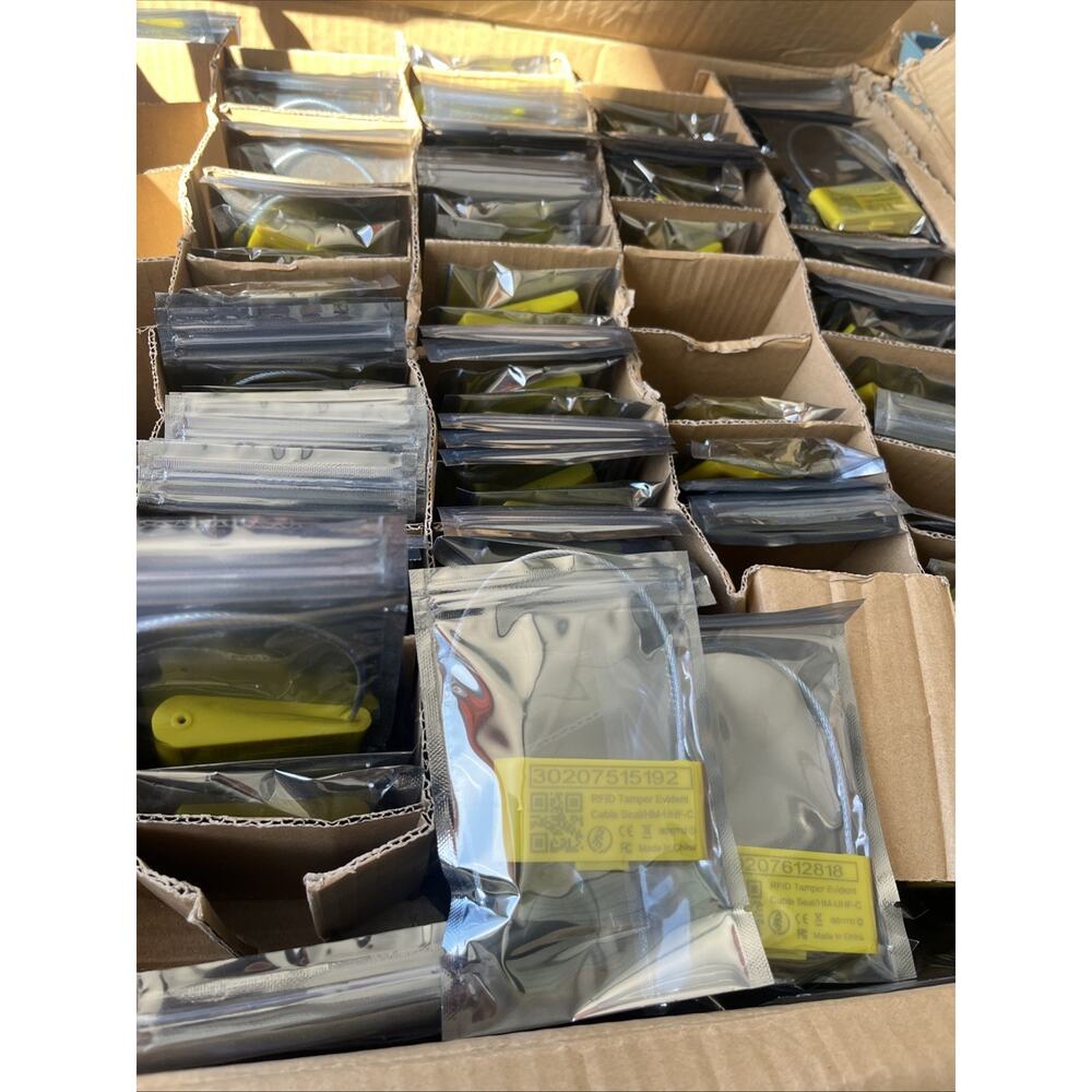 50 Yellow HM-UHF-C RFID Tamper Evident Mechanical Cable Seal New Security Lock